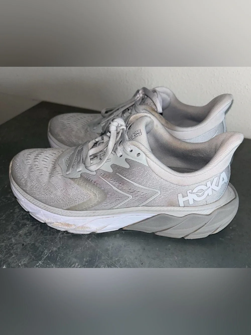 Hoka One One Light Gray Women's Running Sneakers